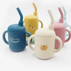 New cartoon 120ML Baby Silicone Sippy Cup BPA-Free Portable Storage Snack Container Feeding Cup Leakproof trainer cup