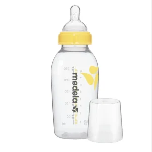 3 Pack Medium Flow Feeding Bottles 8oz BPA-Free Leak-Proof Storage Shatterproof Dishwasher Safe Silicone Nipple 250mL Capacity