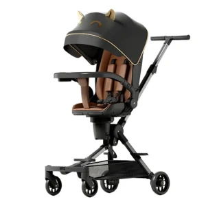 Portable baby travel Stroller Children's Lightweight Foldable baby stroller High Landscape Baby Carriage 360° Rotatable Seat