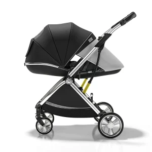 Luxurious High Landscape Baby Stroller, Ergonomic Design, Newborn Pushchair, Can Sit Can Lie