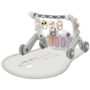 Baby Walker 2 in 1 Fitness Frame with Music & Light Early Education Baby Trolly Fitness Rack Pedal Piano Toy for Newborn Infants