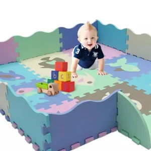 25Pcs Baby Puzzle Play Mat Kid Soft Foam EVA Interlocking Floor Tiles Kids Indoor Pattern for PLAY Mat Gym Yoga Exercise Aid