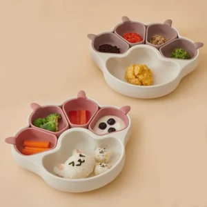 New Baby Feeding Set Silicone Bebe Plate Sucker Bowl Cute Babies Dishes Plate Toddler Training Tableware Kids Baby Feeding Bowls