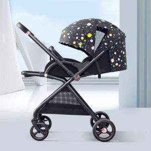Lightweight High Landscape Baby Stroller Can Sit and Lie Down A Key Folding Two-way Push 0 ~ 3 Years old Children baby stroller